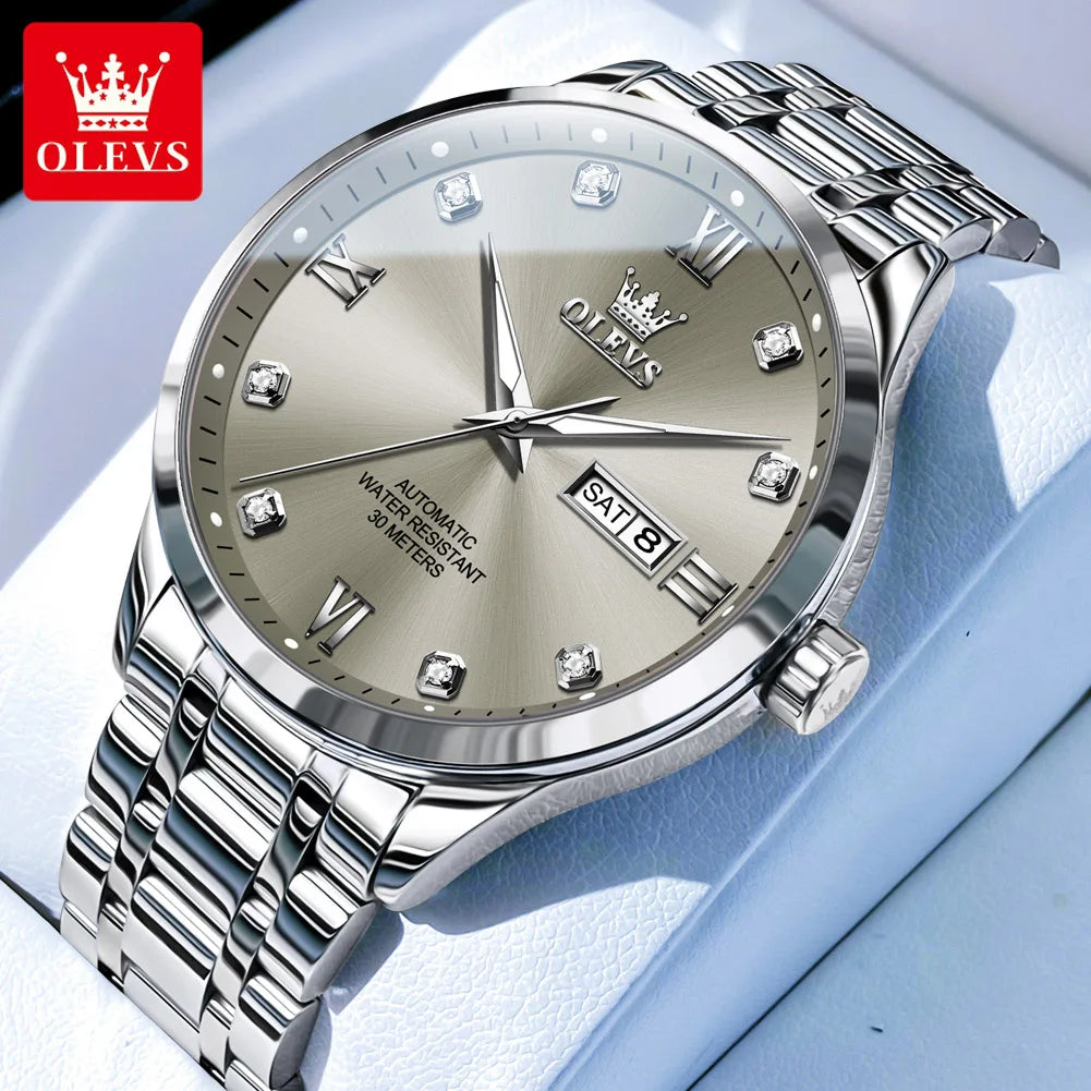 OLEVS 9946 Men's Luxury Business Diamond Automatic Mechanical Watch