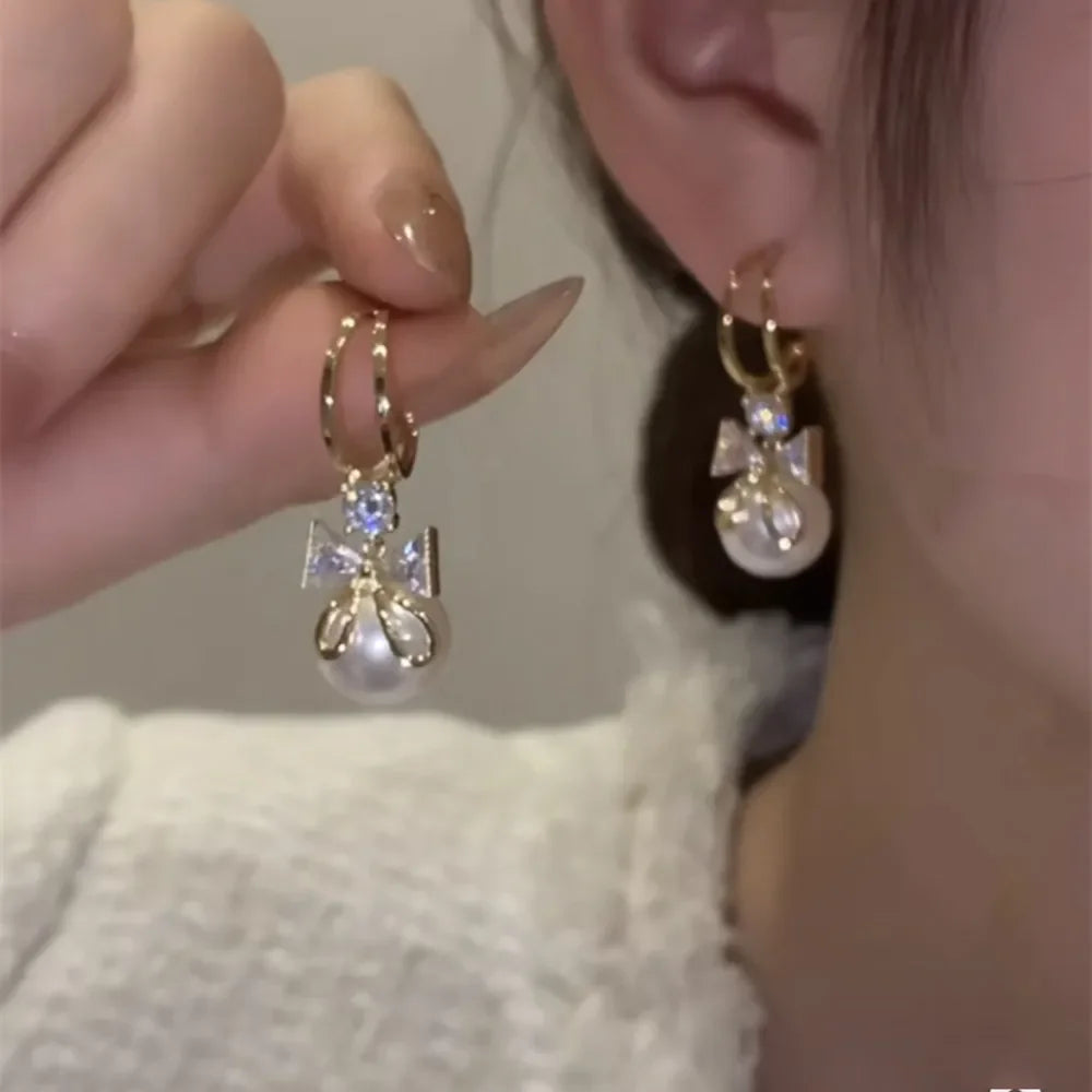 Long Tassel Pearl Earrings