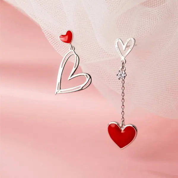 New Fashion Jewelry Red Rose Drop Earrings Women Vintage Rhinestone Flowers Dangle Earring Weddings Engagement Party Jewelry