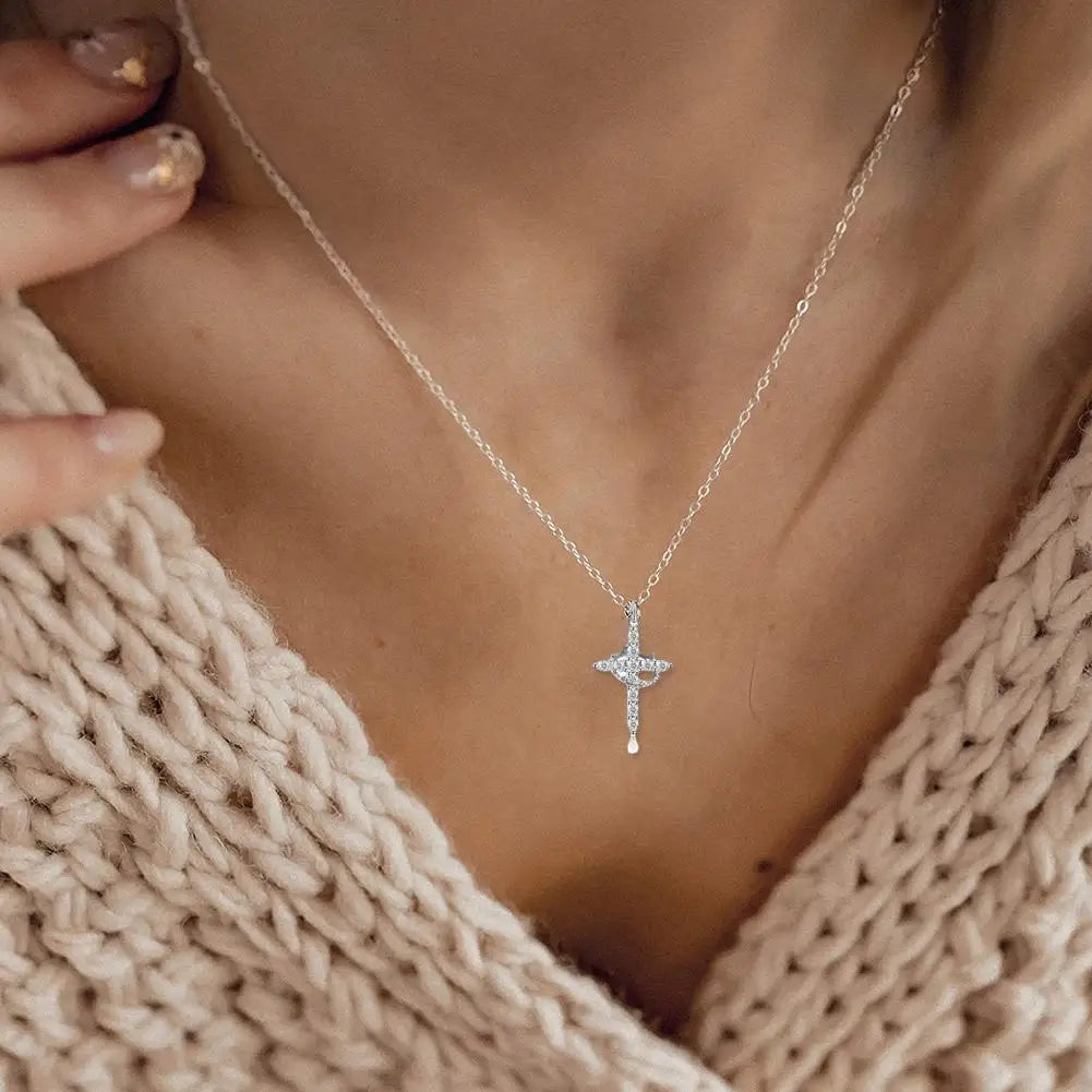 Eternal Grace – Cross & Crown Necklace