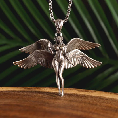 Guardian Angel Wings Cross Pendant Necklace