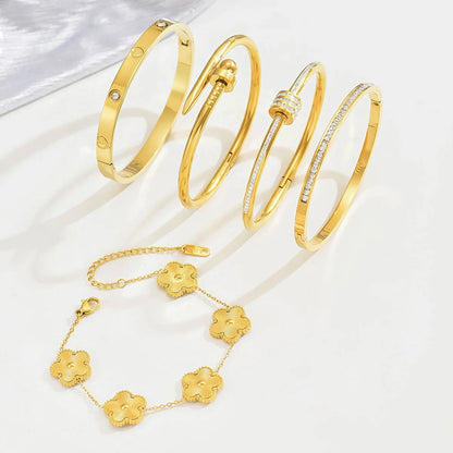 four-leaf clover lucky bracelet