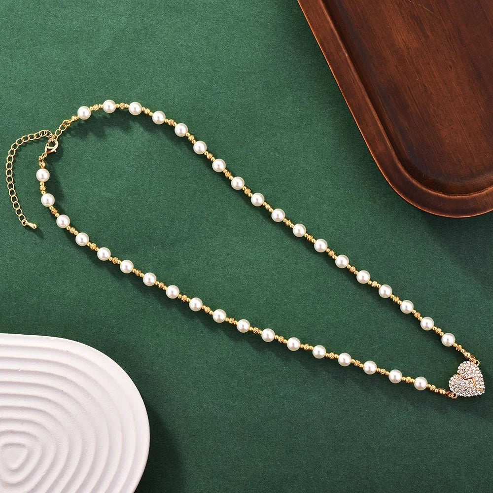 MagniHeart™ Pearl Necklace 💫 — Elegant, Romantic & Unique