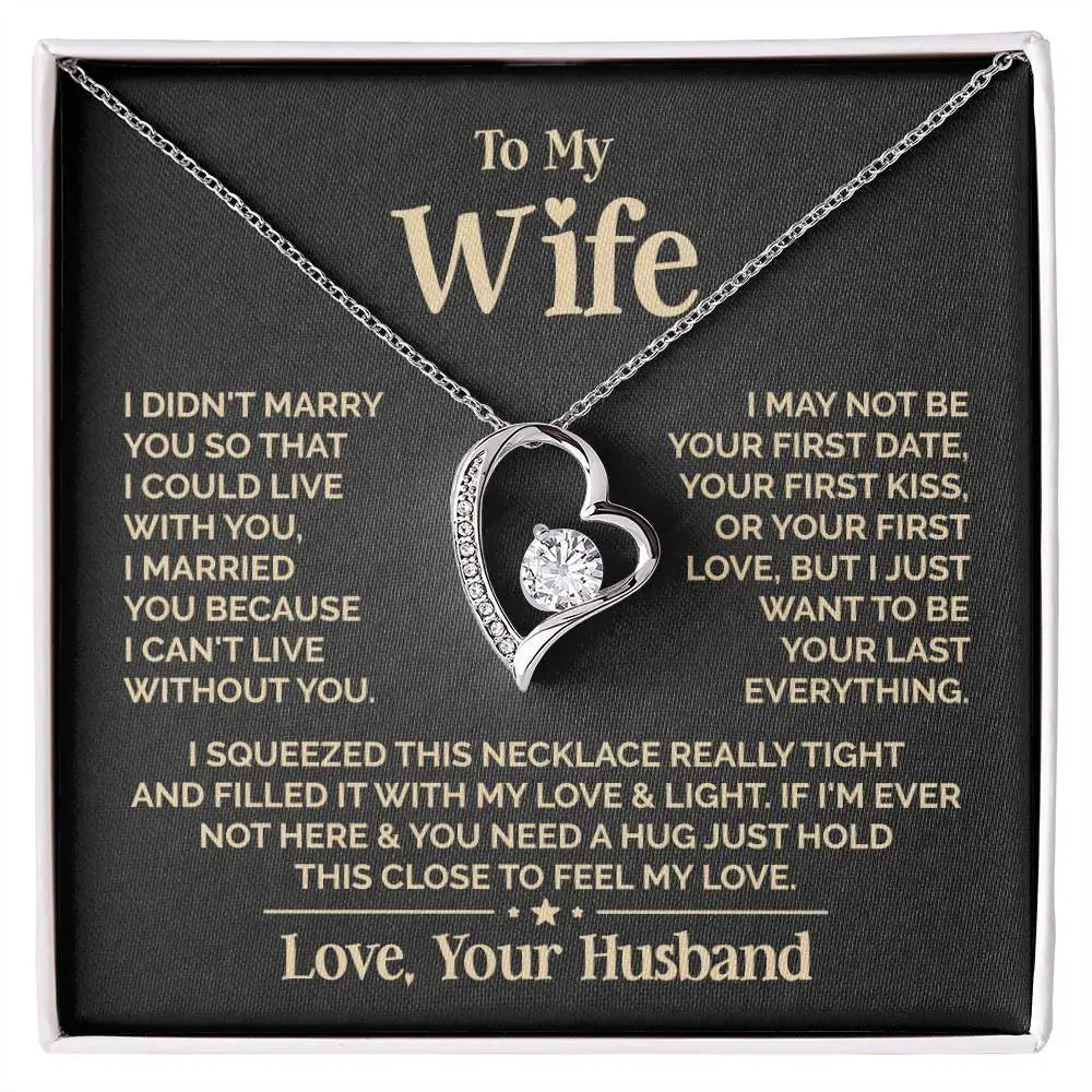 Daughter -  I closed my eyes - Dad - Forever Love Necklace