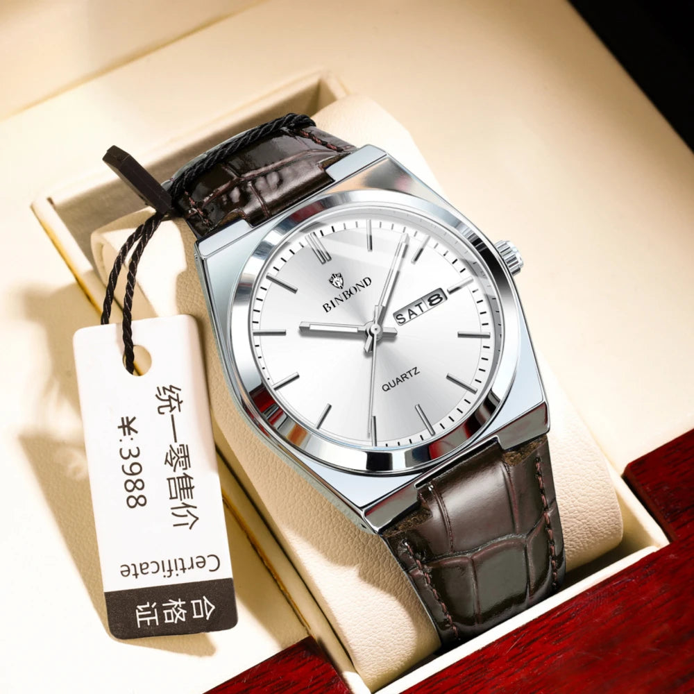 2025 Casual Business Fashion Quartz Wristwatches Gold Movement Clock Men Luxury Watch Automatic Watches Mens Gifts Reloj Hombre