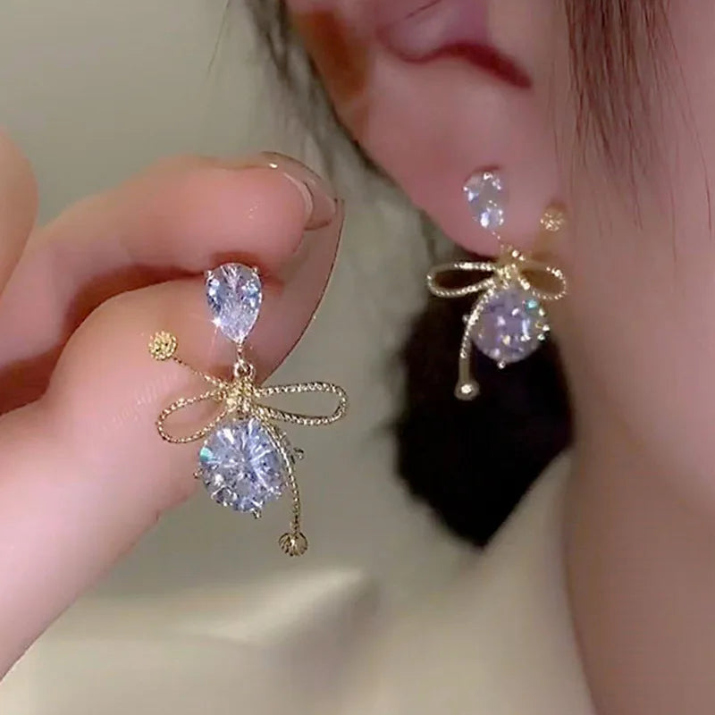 Elegant Mesh Zircon Earrings – Perfect for Parties & Gifting