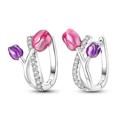 MULA 1PC Hoop Earrings Silver Plated Women Fashion Jewelry Gift For