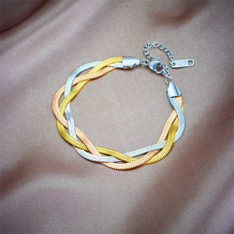 DIEYURO 316L Snake Chain Necklace