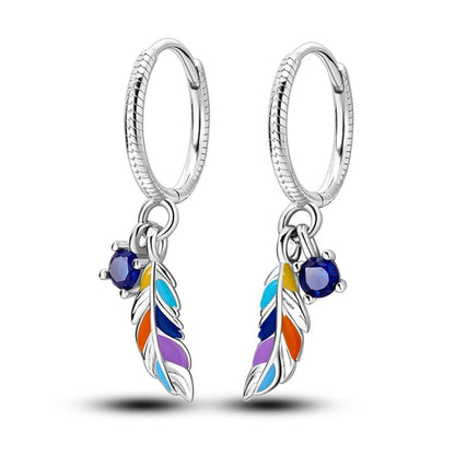MULA 1PC Hoop Earrings Silver Plated Women Fashion Jewelry Gift For