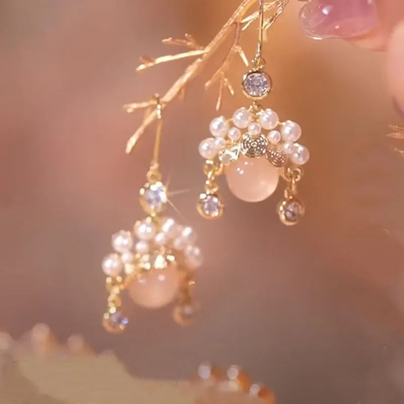 Long Tassel Pearl Earrings