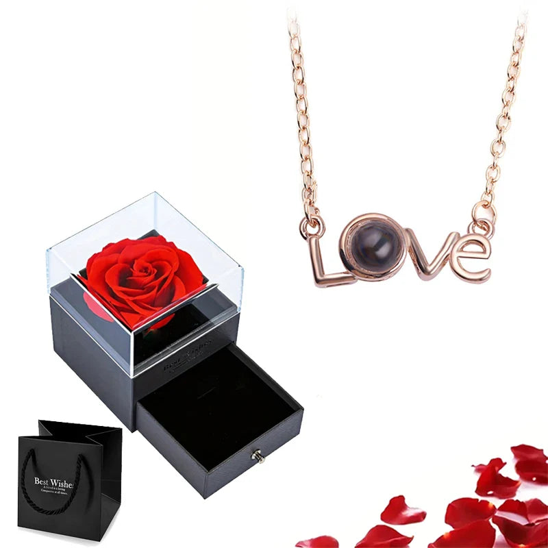 Eternal Bloom Rose Jewelry Box