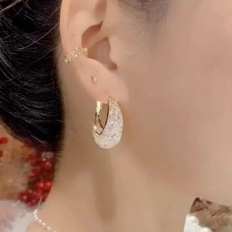 Elegant Mesh Zircon Earrings – Perfect for Parties & Gifting