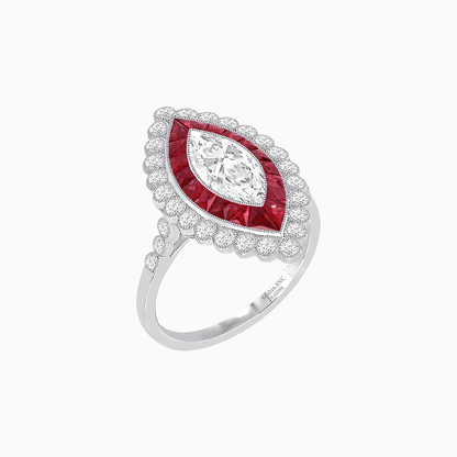 Art Deco Inspired  Marquise Ring