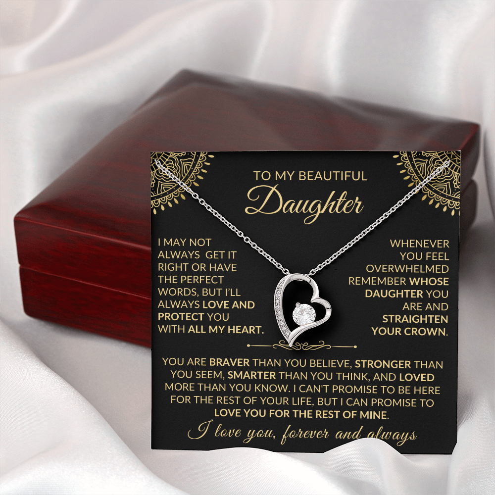 Daughter Necklace| Love You For The Rest Of My Life