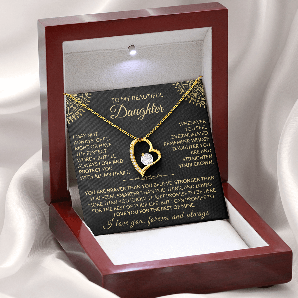 Daughter Necklace| Love You For The Rest Of My Life