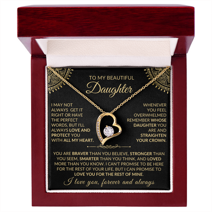 Daughter Necklace| Love You For The Rest Of My Life
