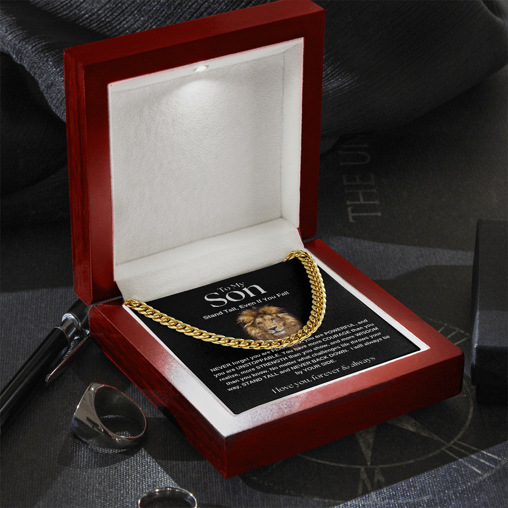 My Son's Fearless Strength | Cuban Link Necklace