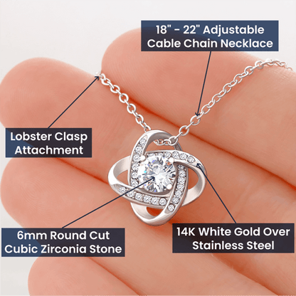 Mom Gift From Son ,"Thank You",Knot Necklace