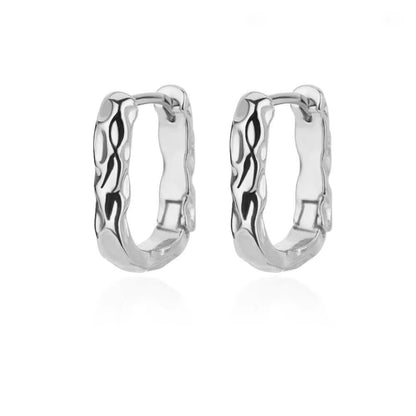 U Shape Hoop Earrings for Women Smooth Gold Color Stainless Steel Earrings Female Classic Statement Wedding Ear Jewelry Aretes