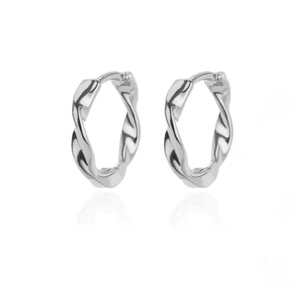 U Shape Hoop Earrings for Women Smooth Gold Color Stainless Steel Earrings Female Classic Statement Wedding Ear Jewelry Aretes